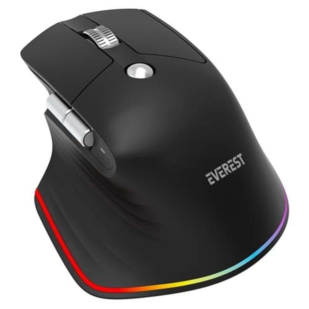Everest SMW-178 Handy 2in1 Bluetooth+ 2.4Ghz 4000 DPI RGB Mouse Siyah