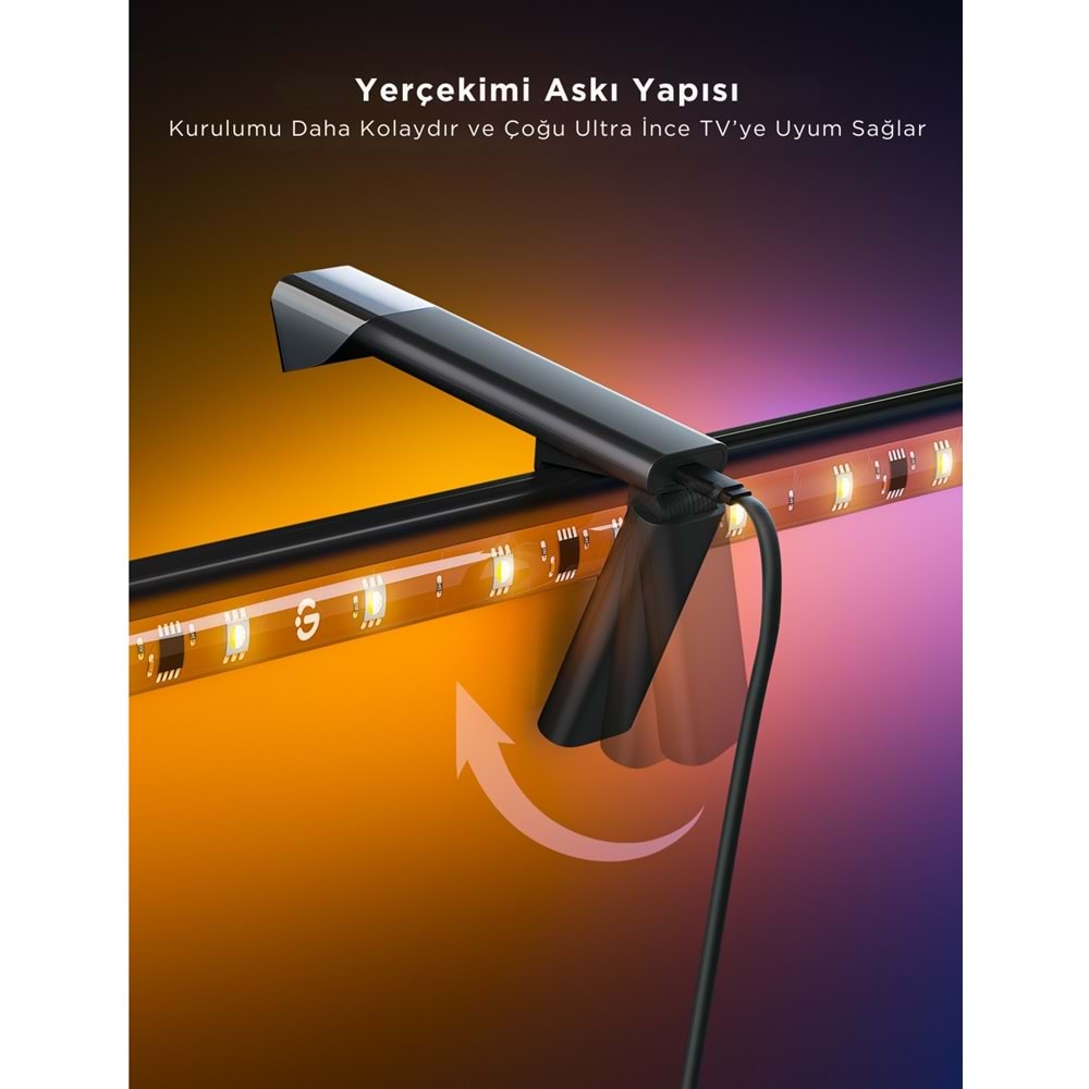Govee Envisual T3 Lite TV Arkası Led Şerit Renk Ambiyans Aydınlatma H6