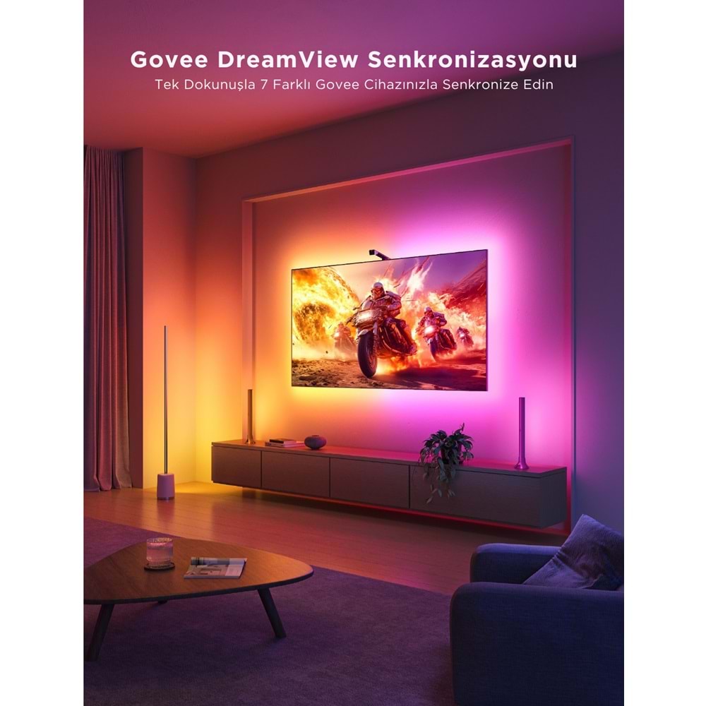 Govee Envisual T3 Lite TV Arkası Led Şerit Renk Ambiyans Aydınlatma H6