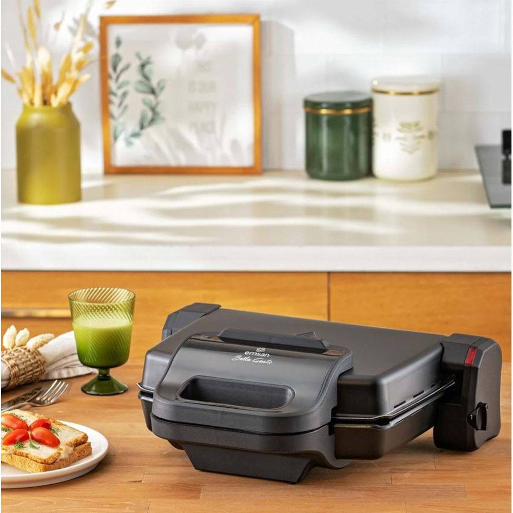 EMSAN BELLA GUSTO TOST MAKİNESİ, SİYAH