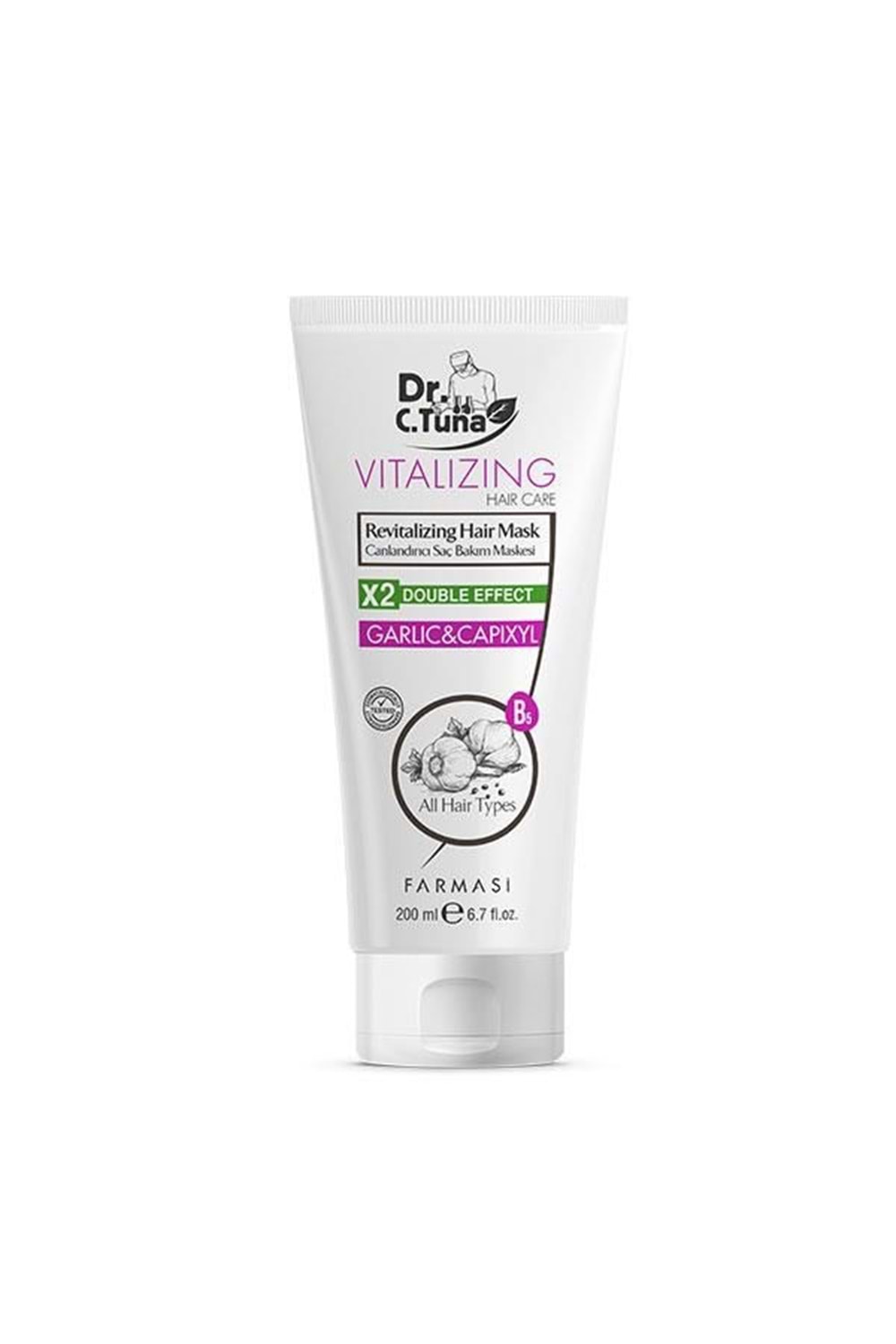 DR. C TUNA VITALIZING SARIMSAKLI SAÇ MASKESİ 200ML
