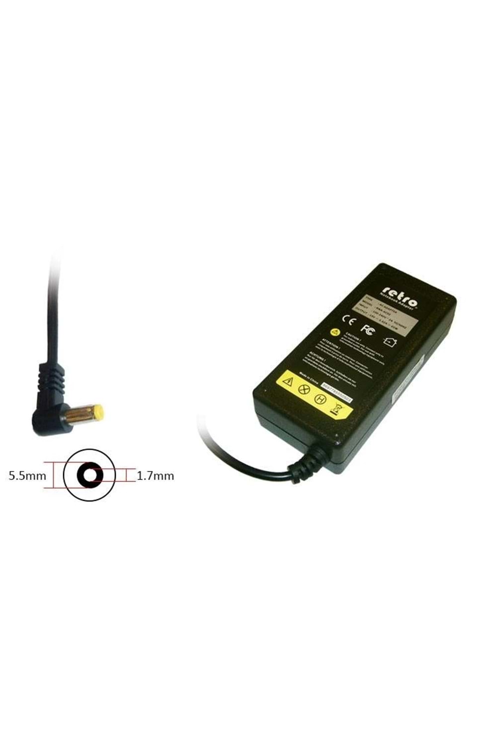 ADAPTOR DCA-A043 19V 3.42A 65W 1.7mm5.5mm