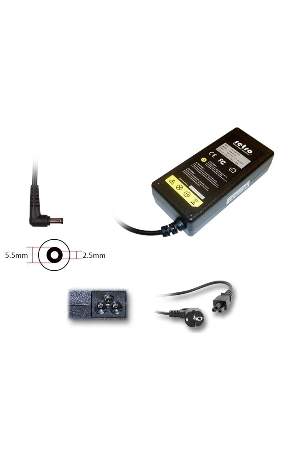 ADAPTOR DCA-CP080 18.5V 3.5A 65W 2.5mm x 5.5mm