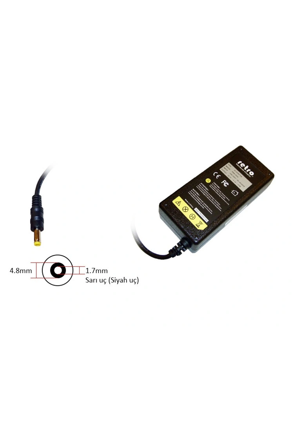 ADAPTOR DCA-AS046 9V 2.6A 24W 4.8mm x 1.7mm