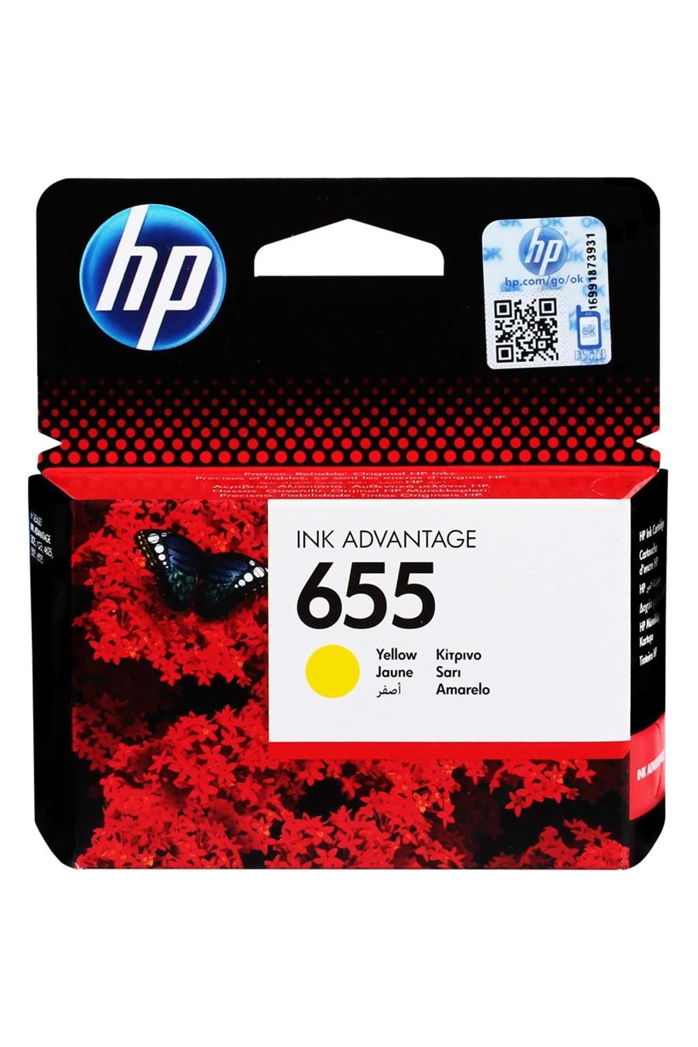 Kartus Hp 655 Yellow