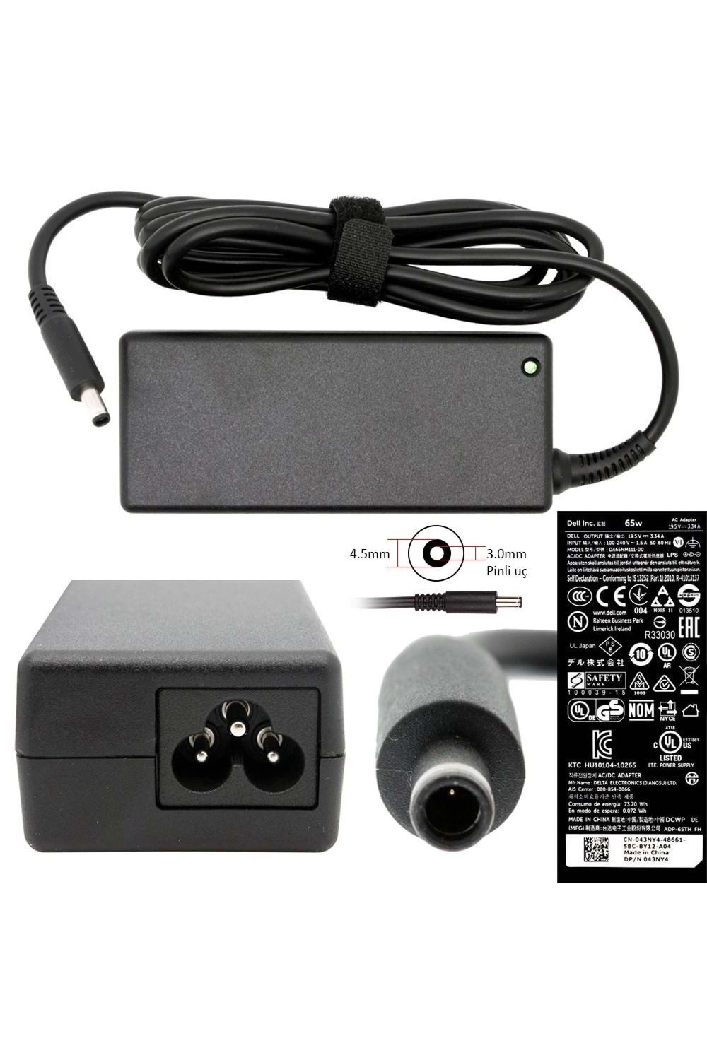 ADAPTOR DCA-DL010 19.5V 3.34A 65W 4.5mm-3.0mm