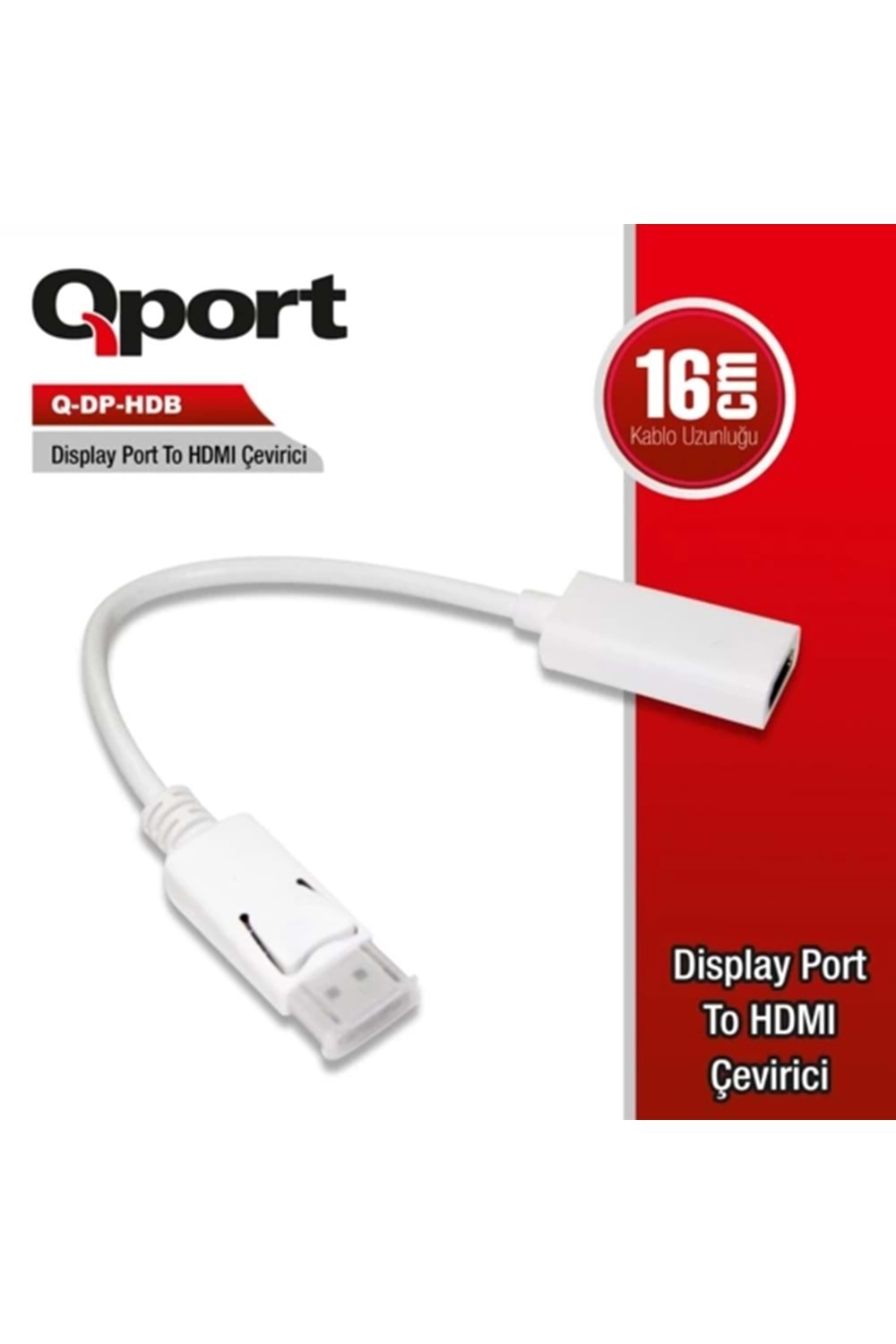 AKSESUAR QPORT Q-DP-HDB DISPLAY PORT TO HDMI CEVIRICI