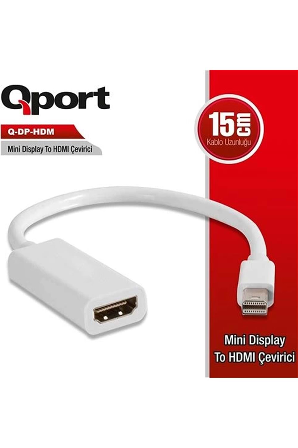 AKSESUAR QPORT Q-DP-HDM 15cm Mini Display to HDMI CEVIRICI