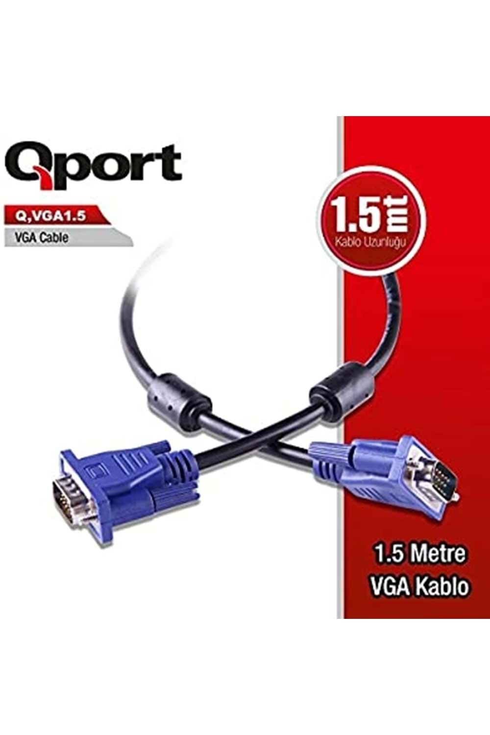 Kablo Qport Q-Vga1.5 1.5Mt Vga