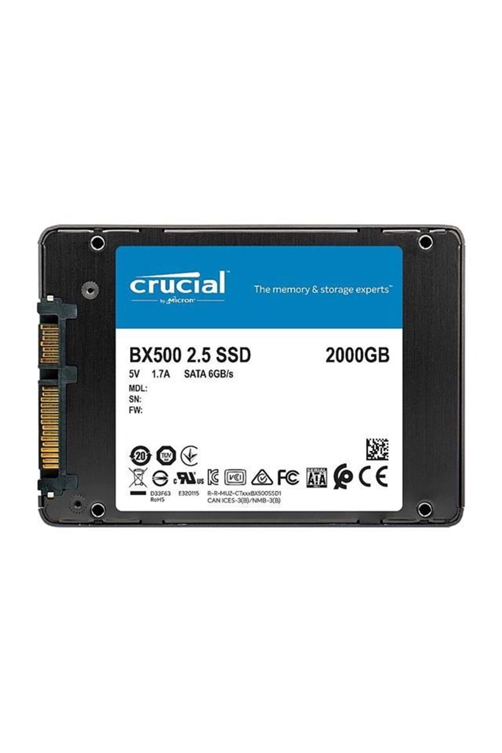 Ssd Crucial 2Tb Bx500 Ct2000Bx500Ssd1 540-500 Mb/S