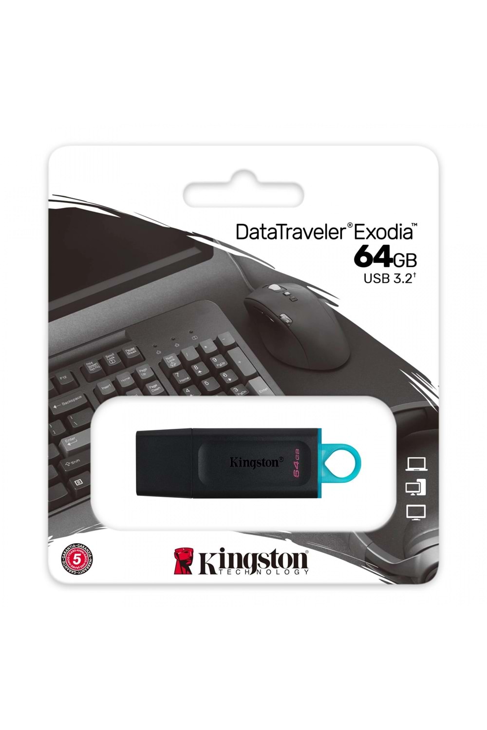 Usb Bellek Kingston 64Gb Usb 3.2 Gen1 Data Traveler Dtx/64Gb