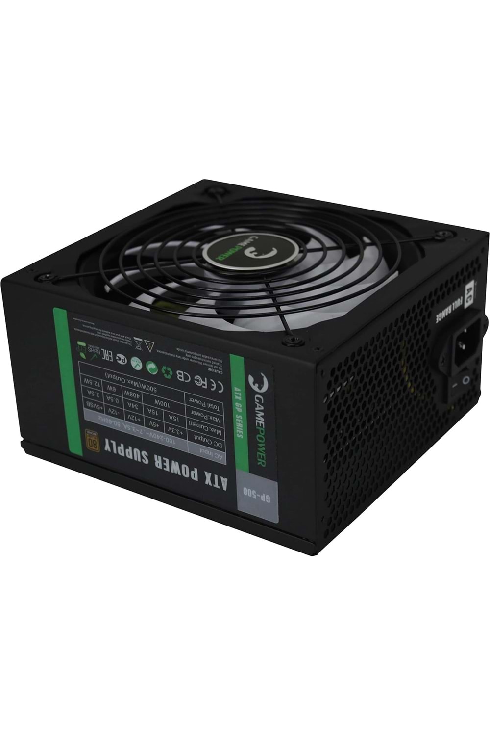 Power Supply Gamepower GP-500 14cm 80+(Bronz) 500W