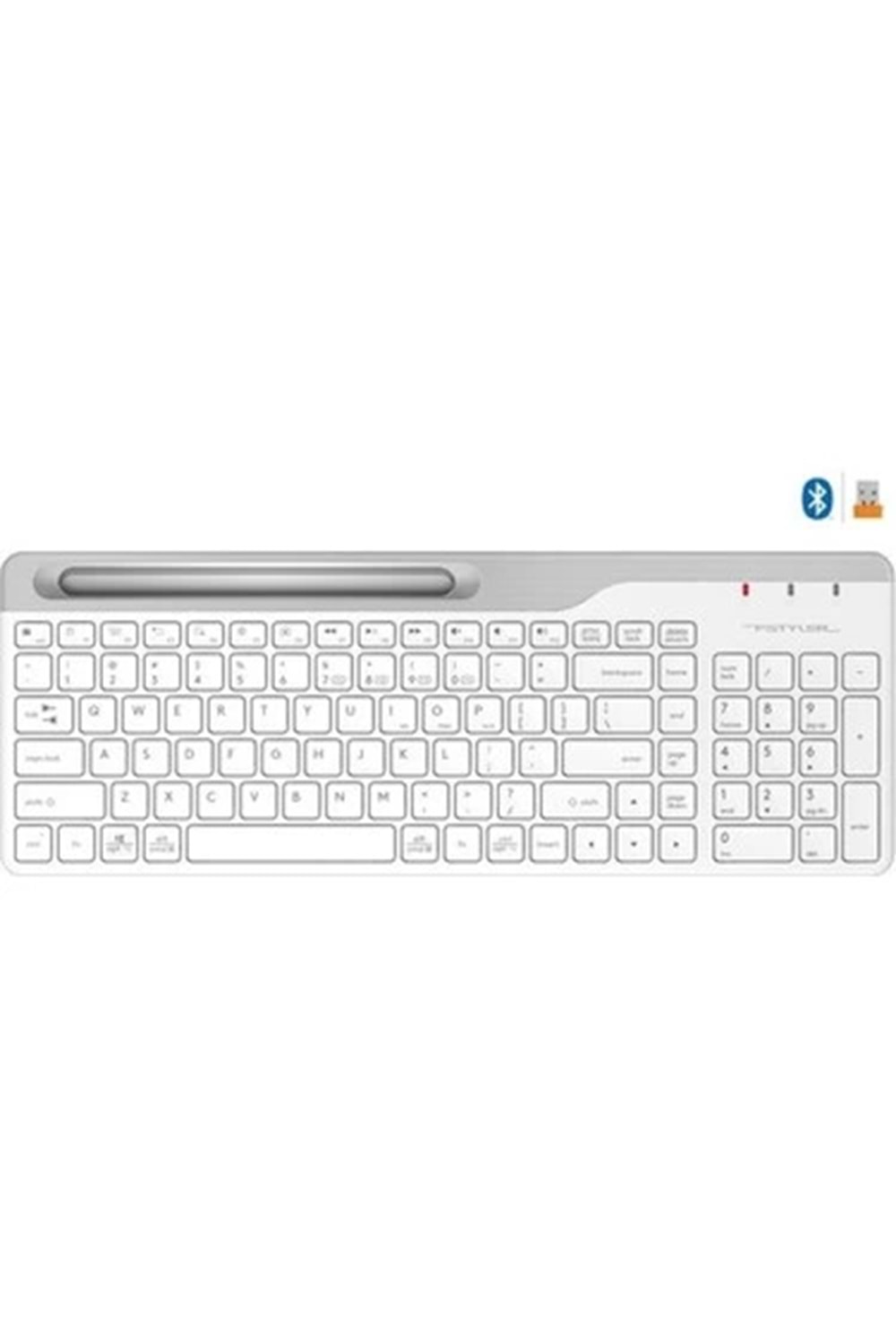 Klavye A4 Tech Fbk25 Beyaz Bluetooth+2.4G Nano Fn-Multimedya Tr Layout