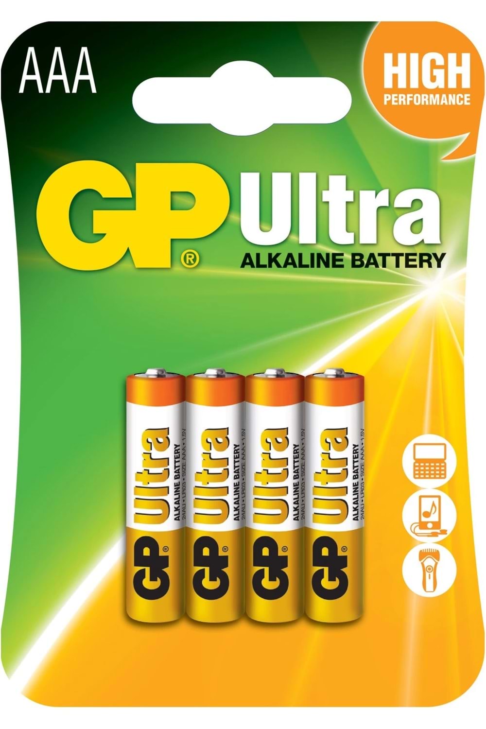 KALEM PİL İNCE AAA GP GP24AU ULTRA ALKALINE 1.5 VOLT