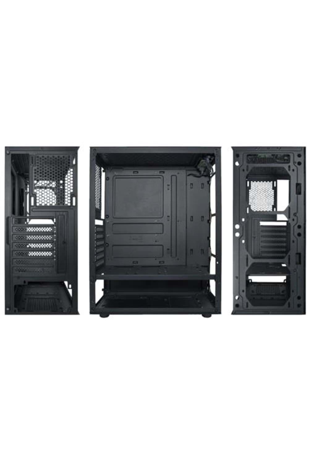 Kasa Vento Vg10F 3X120Mm Mesh Mid Tower Temperli Camlı