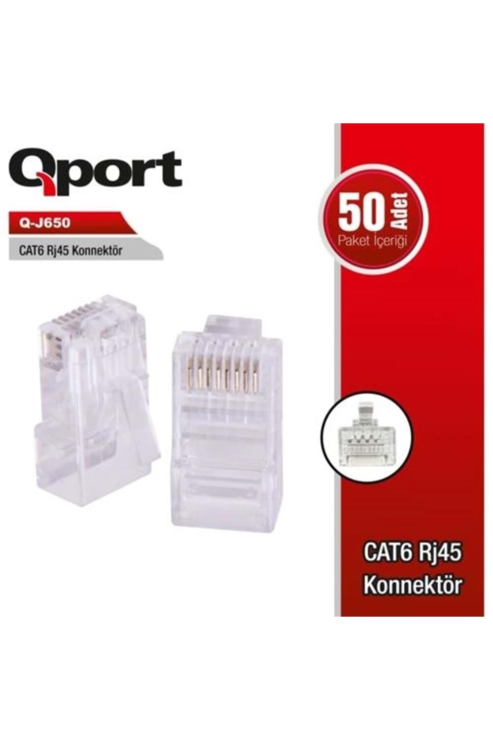QPORT Q-J650 CAT6 50'lik Paket