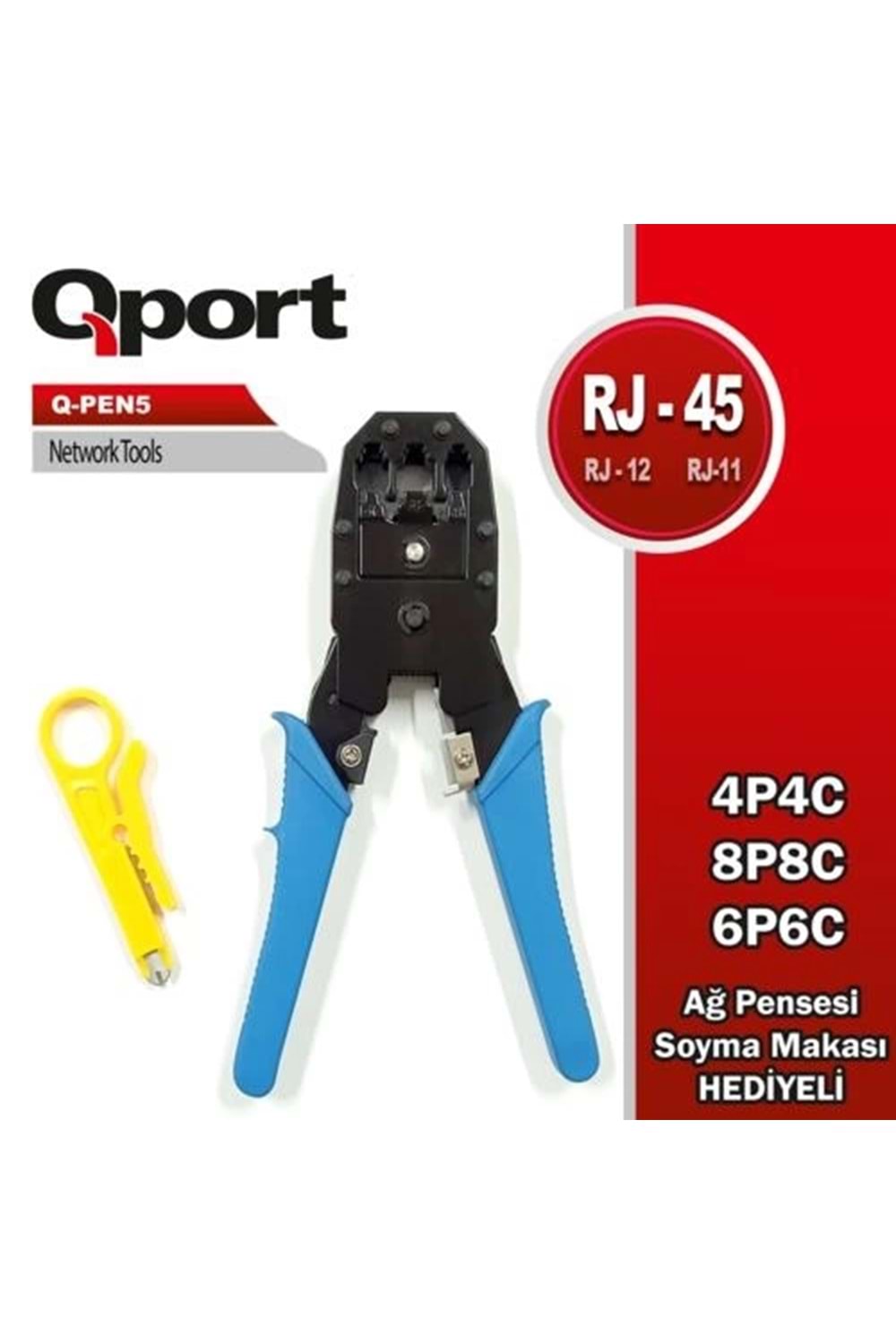 PENSE QPORT Q-PEN5 RJ11-RJ12-RJ45 (Sıyırma Aparatı İle Birlikte)