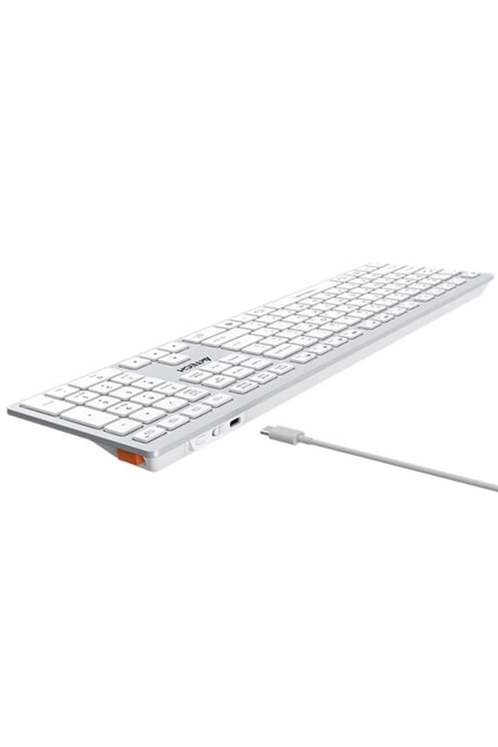 KLAVYE A4TECH FBX50C BEYAZ Bluetooth+2.4G FN-MM-Şarjlı TR LAYOUT