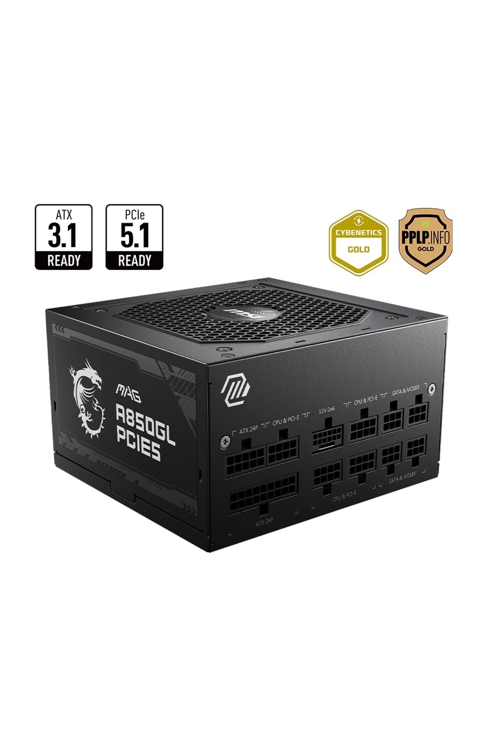 Power Supply Msi Mag A850Gl 850W 80+ Gold Full Modular