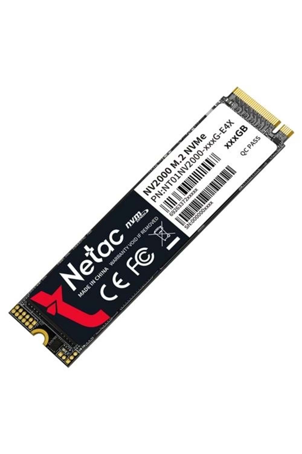 Ssd Netac Nv2000 256Gb M.2 Nvme Nt01Nv2000-256-E4X 2500-1000Mb/S
