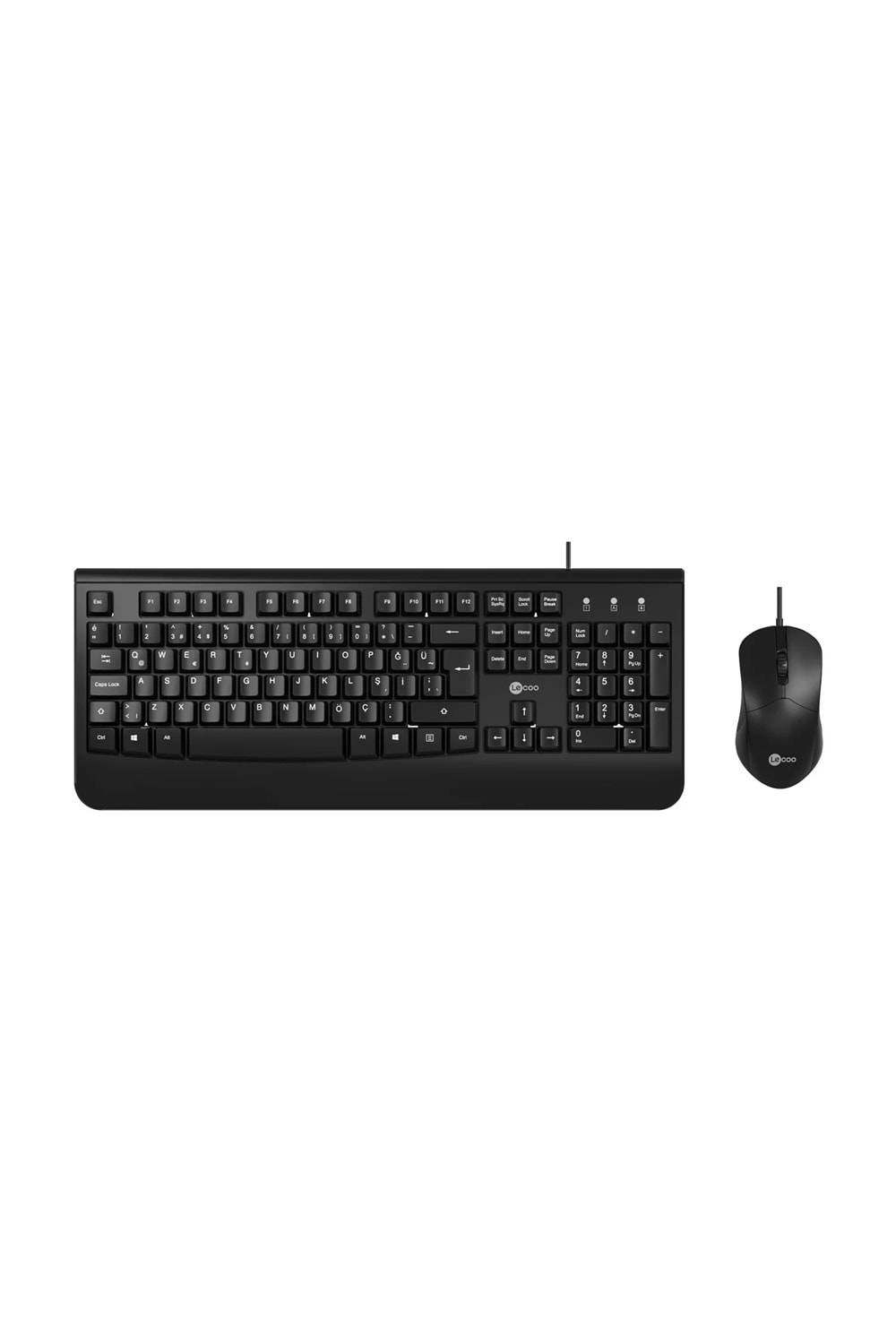 KLAVYE MOUSE SET LECOO CM105 SİYAH TR LAYOUT
