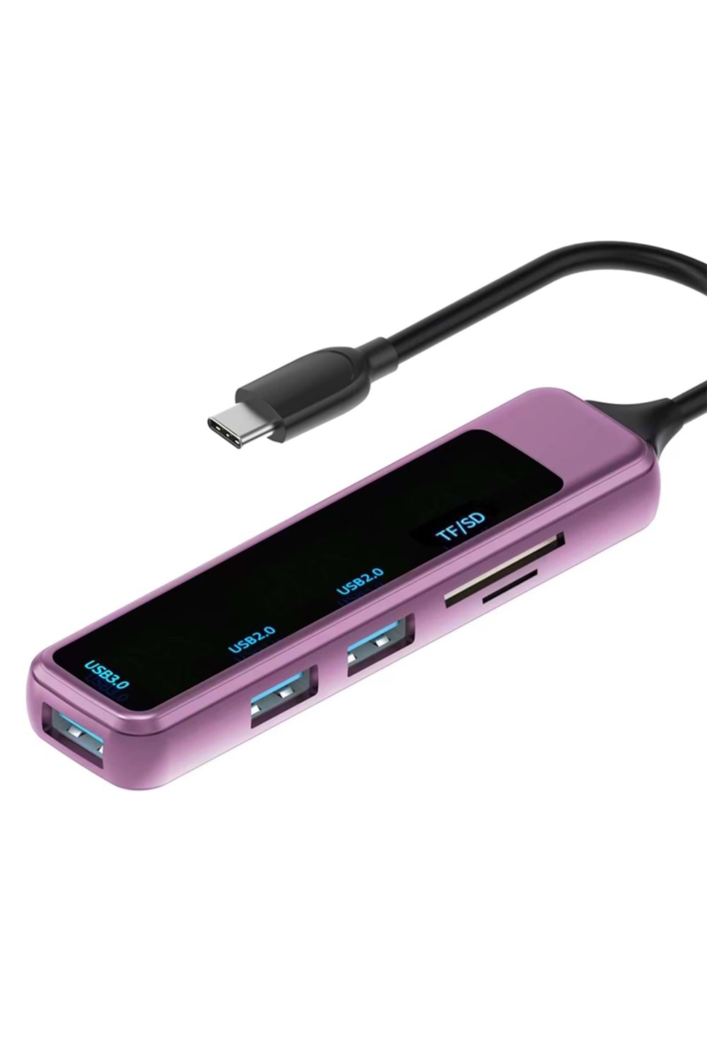 KART OKUYUCU TYPE-C 1 x SD, 1 x MicroSD, 3 x USB Hub D-388