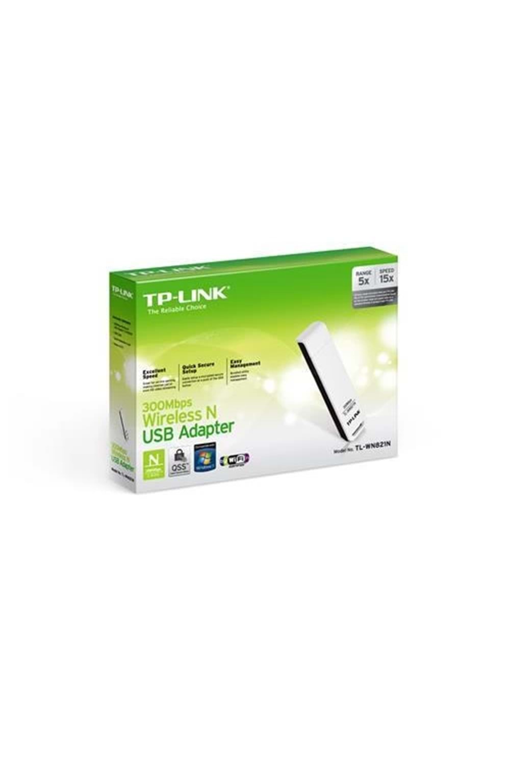 WIRELESS USB TPLINK TL-WN821N 300Mbps Wi-Fi USB Adaptör