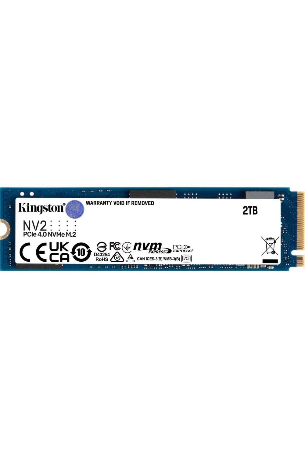 Ssd Kıngston Nv2 2Tb Pcı 4.0 Nvme Snv2S/2000G 3500 - 2800 Mb/S