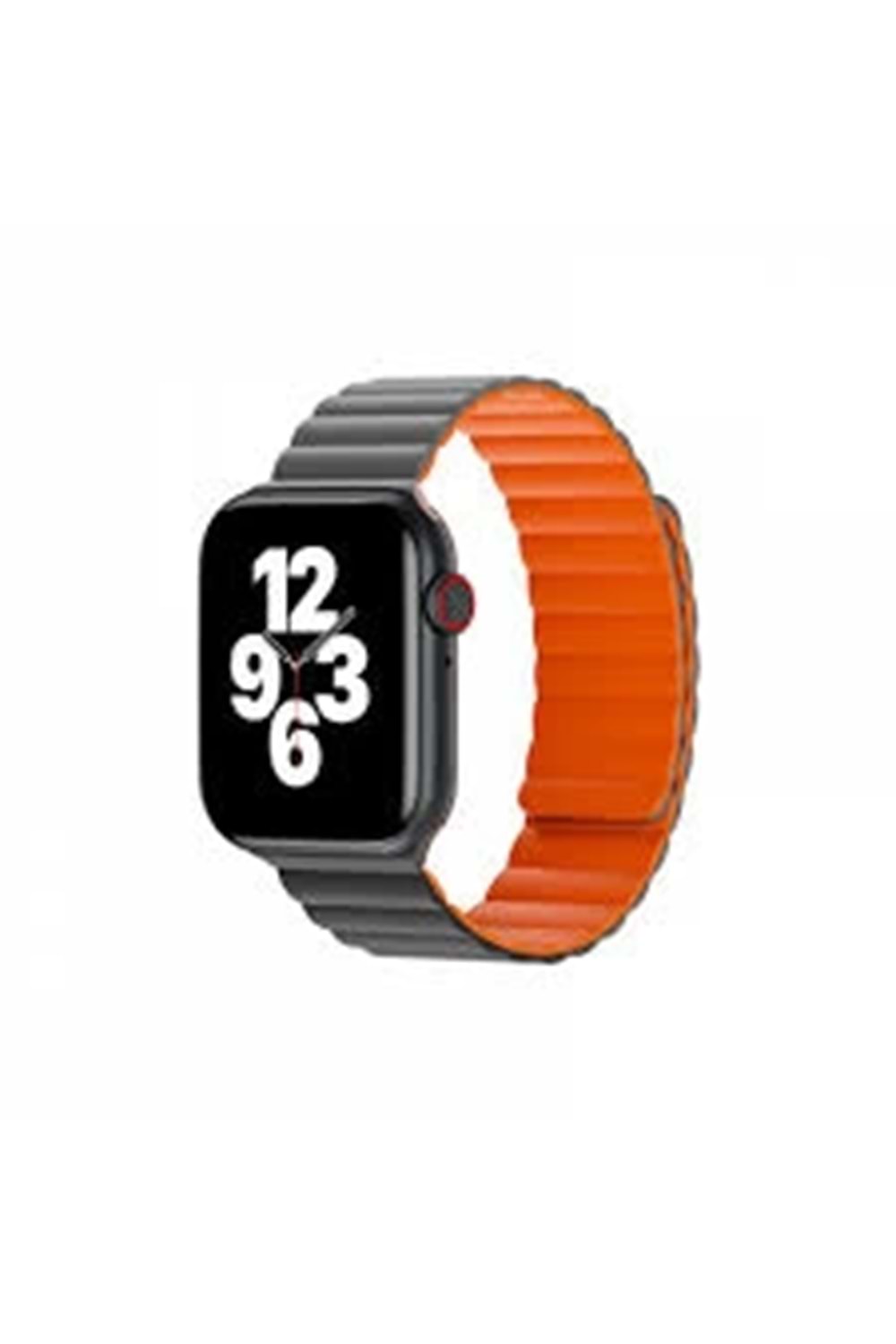 Wıwu Magnetıc Sılıcone Watch Band 42/44/45/49Mm Gray+Orange