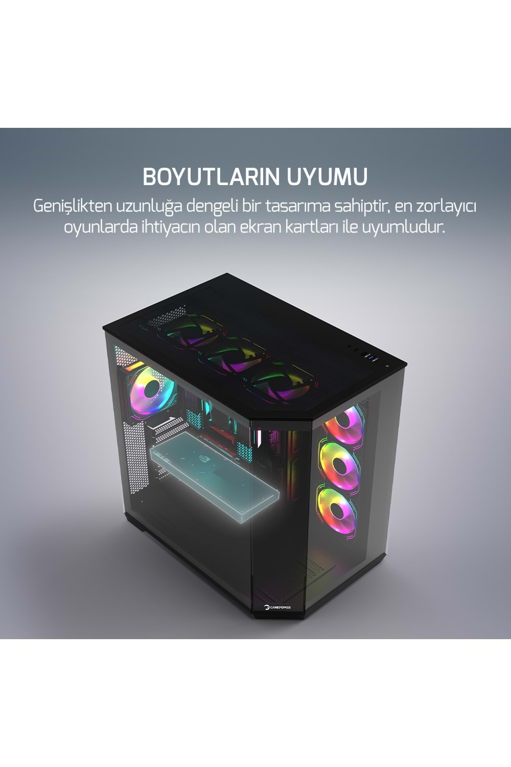 Kasa Gamepower Warcry Edge 1X Black Gaming