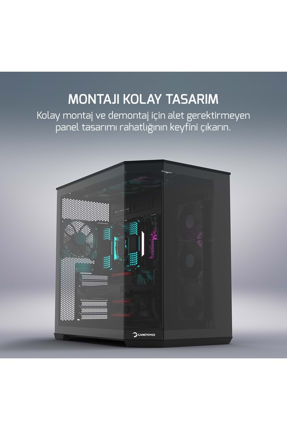 Kasa Gamepower Warcry Edge 1X Black Gaming