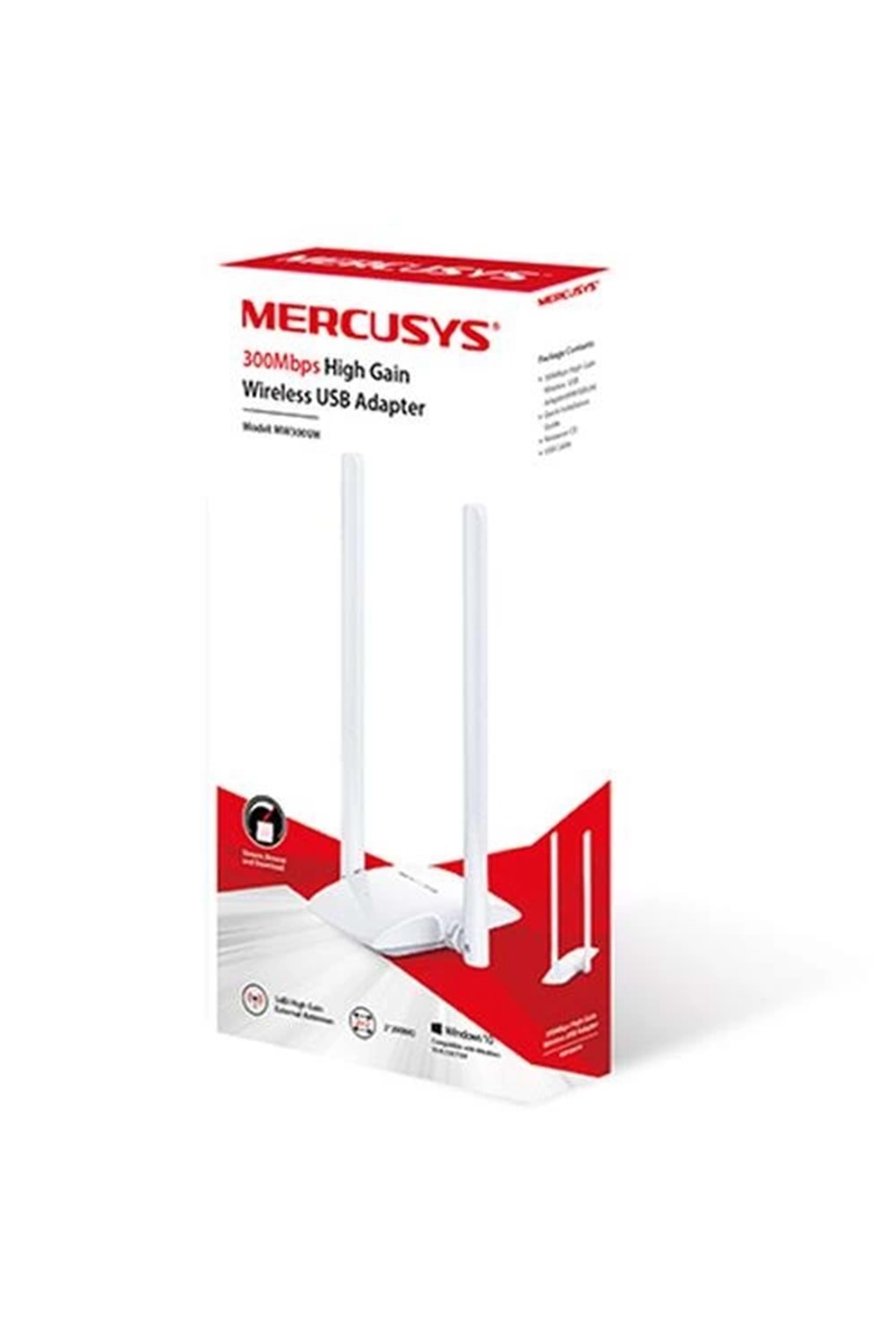 Wıreless Usb Mercusys Mw300Uh 300Mbps High Gain Usb