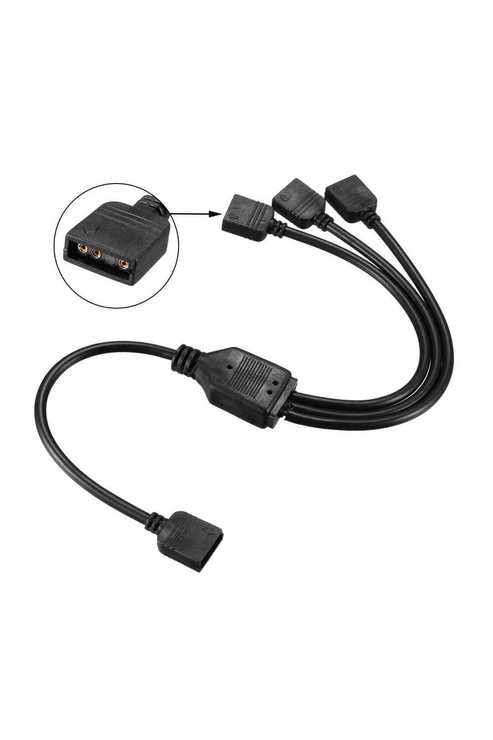 5V 3Pin Argb Led Splıter Kablosu (1 Dişi - 3 Dişi)