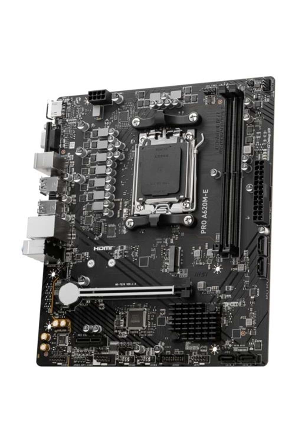 ANAKART MSI PRO A620M-E AM5 DDR5 6800(OC) HDMI, VGA, 1x M.2, USB3.2, G