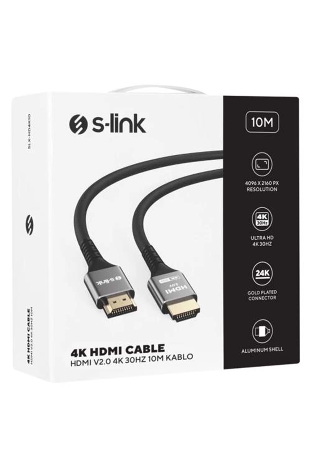 KABLO S-LINK SLX-HD4K10 HDMI 10MT Metal v2.0 4K(4096*2160)30Hz