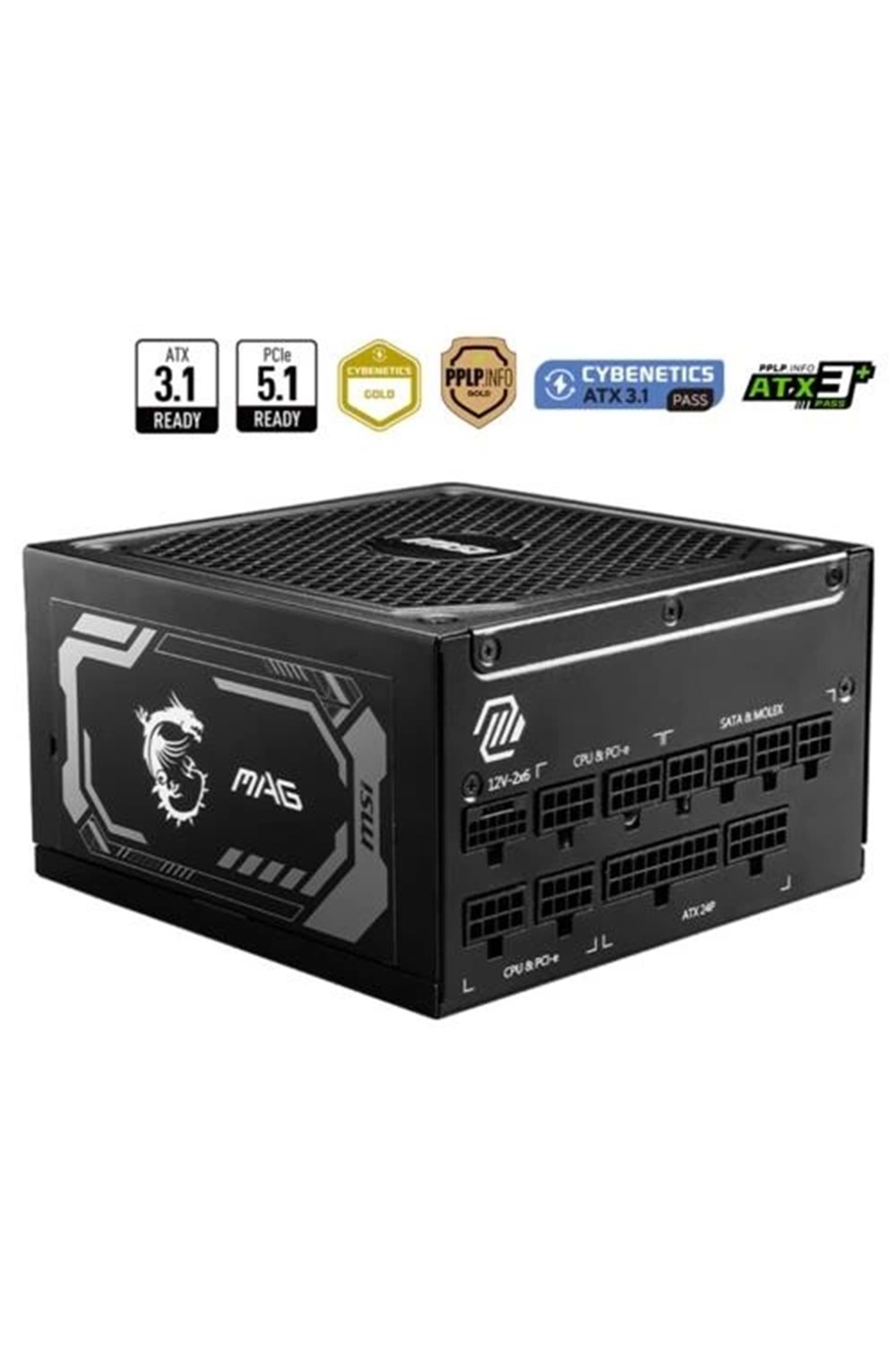 Power Supply Msi Mpg A1000Gl Pcıe5 1000W 80+ Gold Full Modular