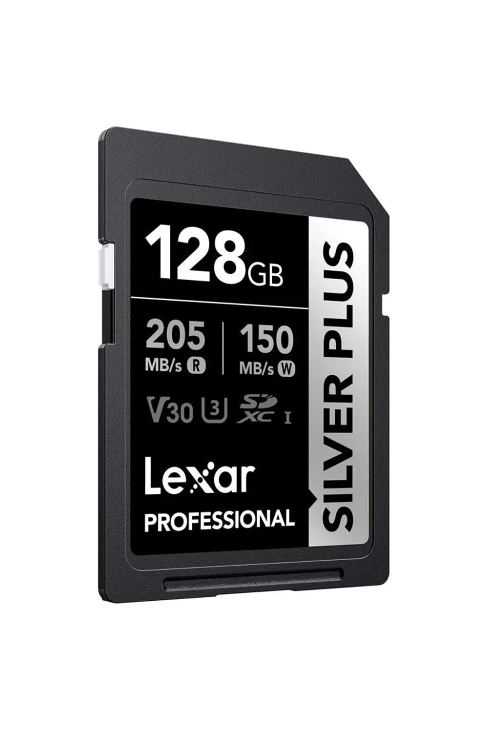 LEXAR 128GB PROFESSIONAL SILVER PLUS SDXC UHS-I 205MB/S-150MB/S