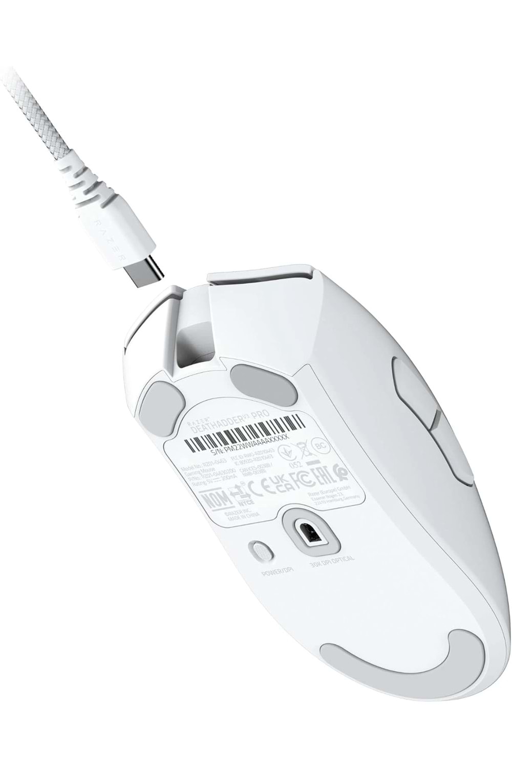 Mouse Razer Deathadder V3 Pro White Rz01-04630200-R3G1 30000Dpi 5 Tuş