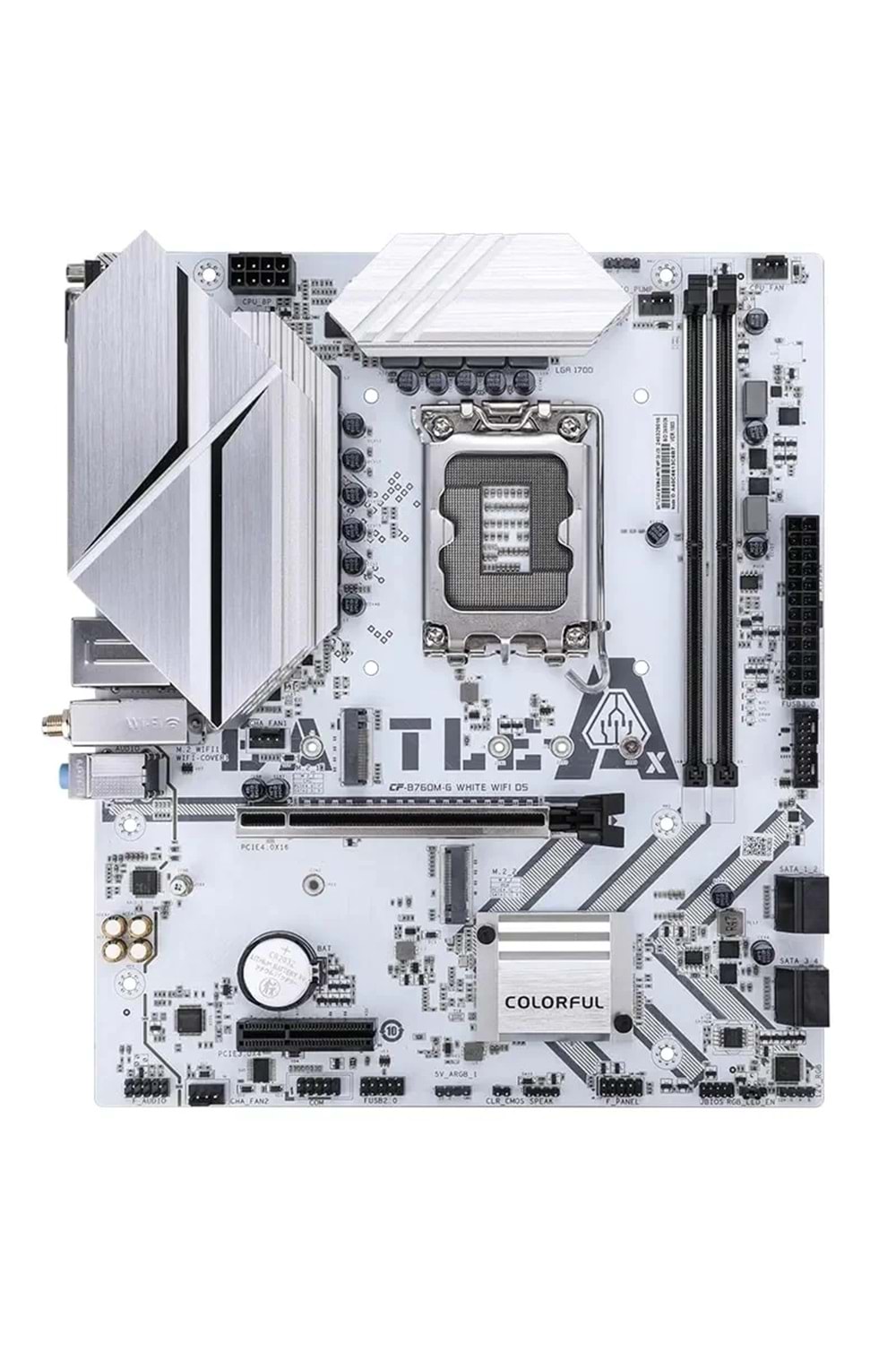 Anakart Colorful Battle-Ax B760M-G White Wifi D5 V20A Ddr5 1700P