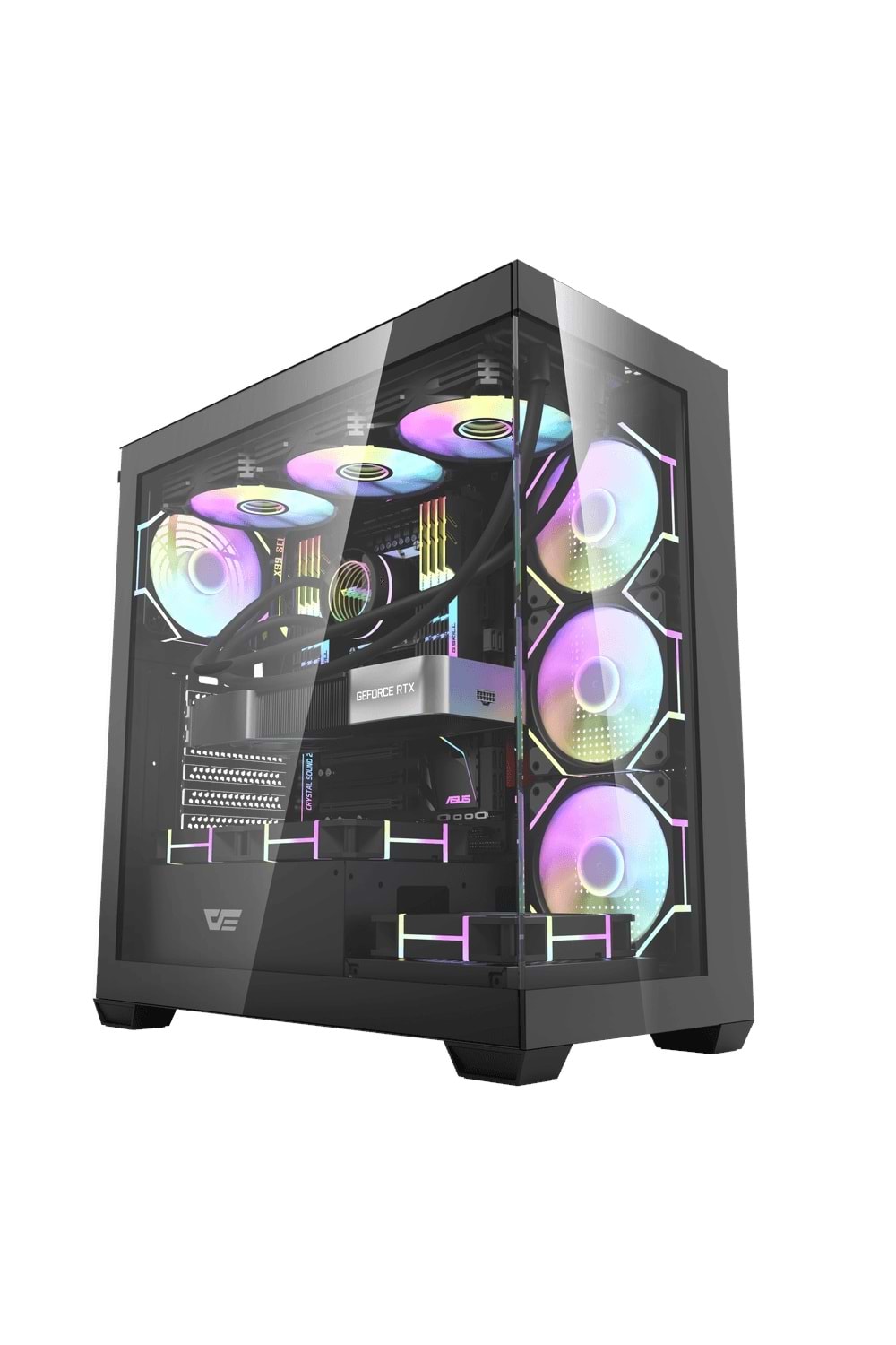 Kasa Aigo DS900 Siyah GP-750W 80+ Bronze ARGB Mid Tower