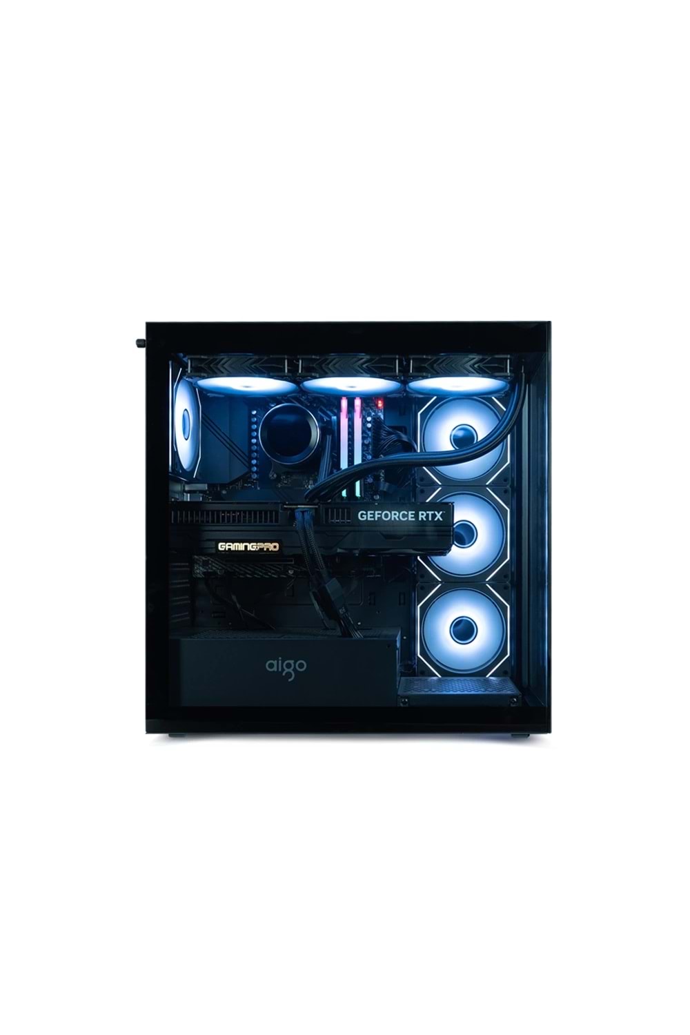 Kasa Aigo DS900 Siyah GP-750W 80+ Bronze ARGB Mid Tower
