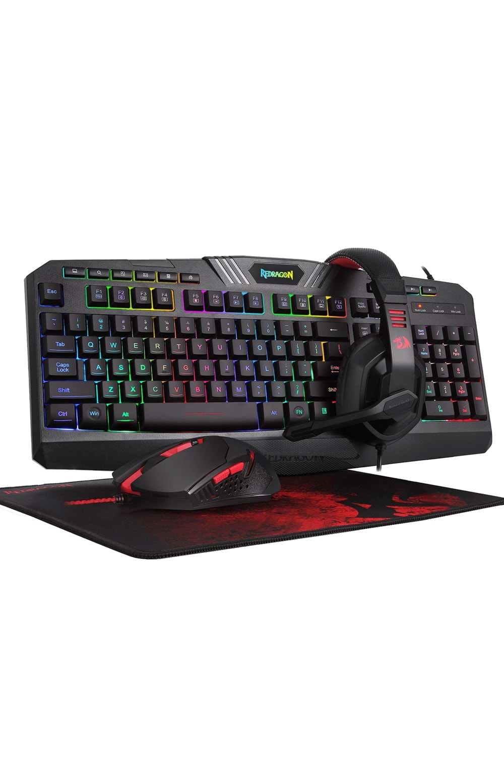 Redragon S101-Ba-2 (Mouse+Keyboard+Mousepad+Headset Combo)