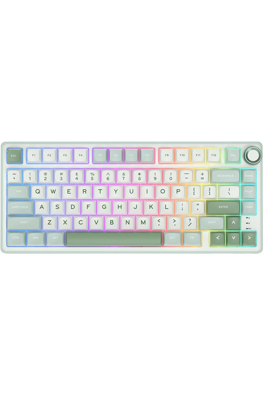KLAVYE ROYAL KLUDGE R75 SKY CYAN SILVER SWITCH US LAYOUT