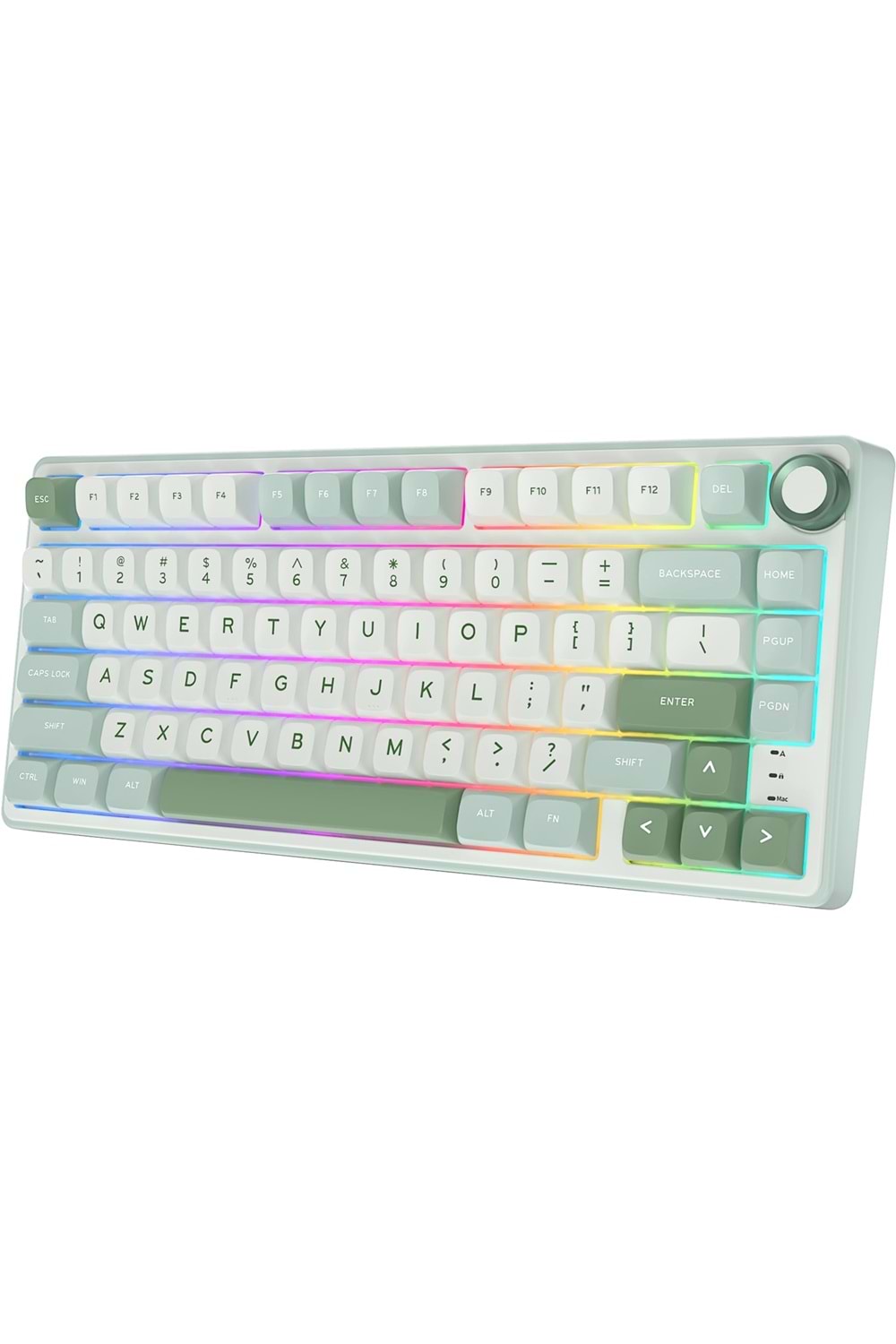 KLAVYE ROYAL KLUDGE R75 SKY CYAN SILVER SWITCH US LAYOUT