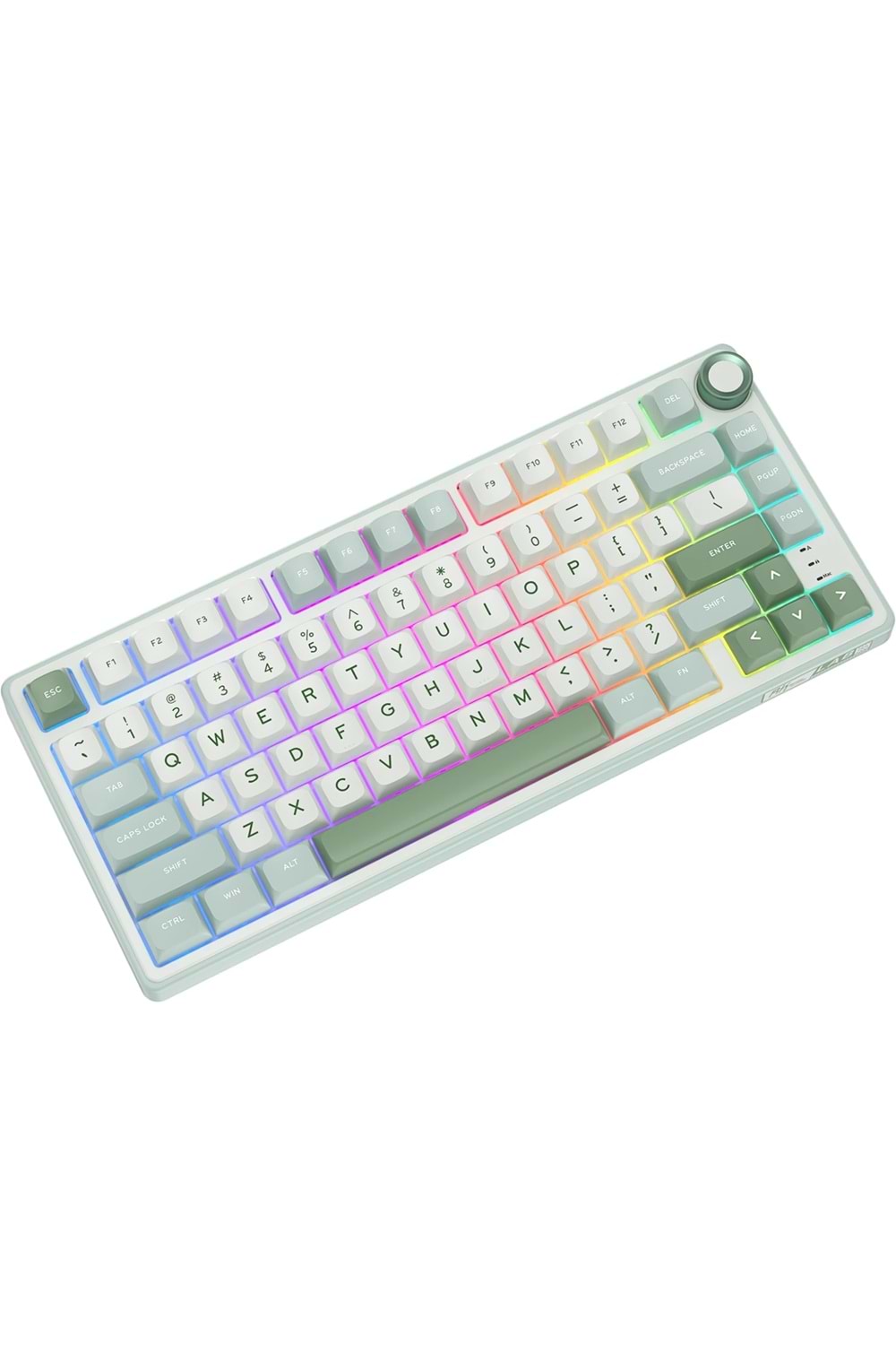 KLAVYE ROYAL KLUDGE R75 SKY CYAN SILVER SWITCH US LAYOUT