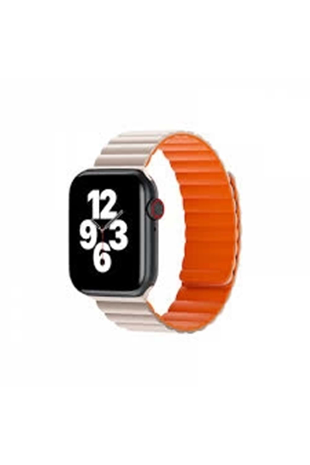 WIWU MAGNETIC SILICONE WATCH BAND WB001 42/44/45/49mm STARLIGHT+ORANGE