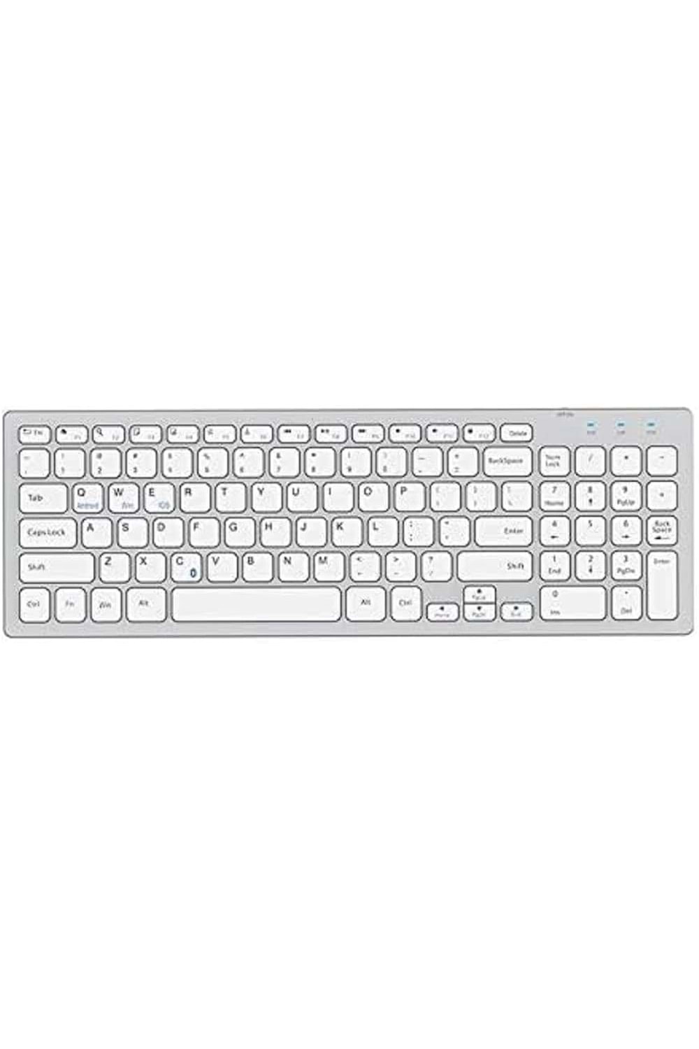 Everest Kb-80W Beyaz/Gümüş Ultra İnce Kablosuz Klavye