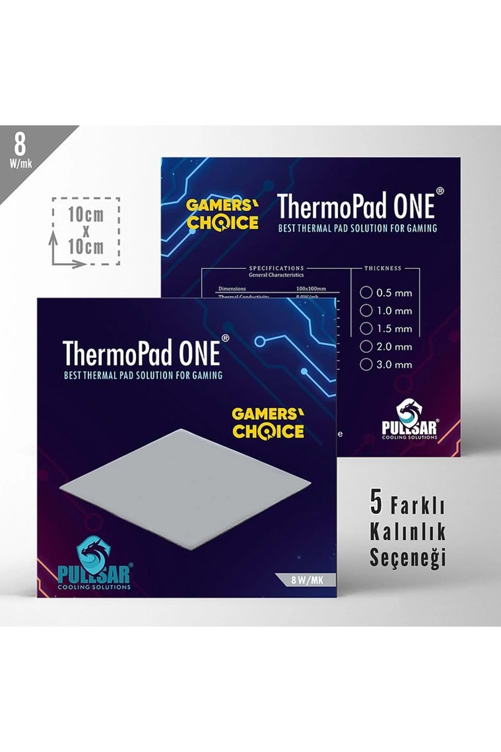 Aksesuar Thermopad Thermal Pad 8.0W/Mk 1.0 Mm Kalınlık 100X100Mm