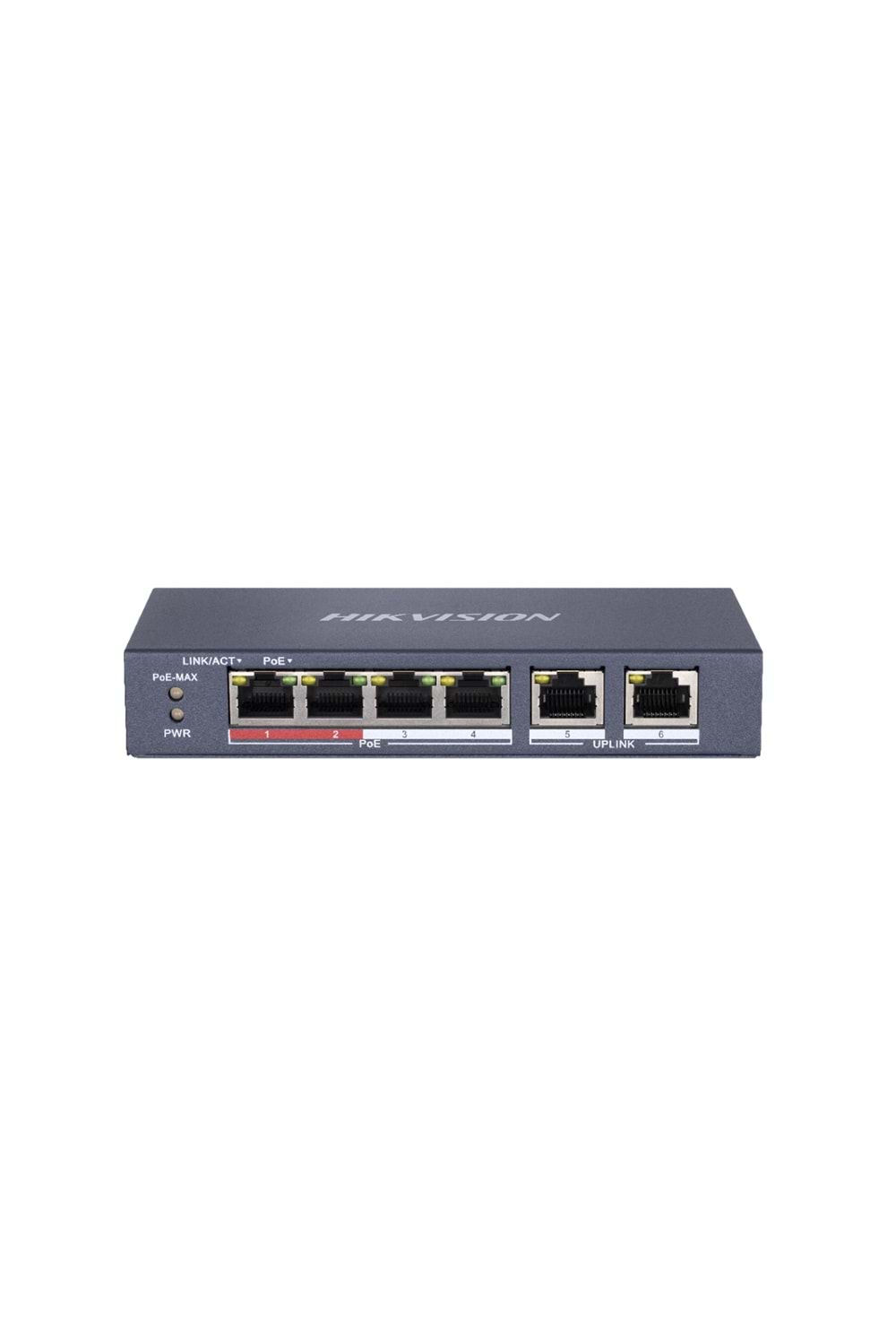 Hikvision Ds-3E0106P-E/M 4Xfe+2Xfe 35W Poe Switch