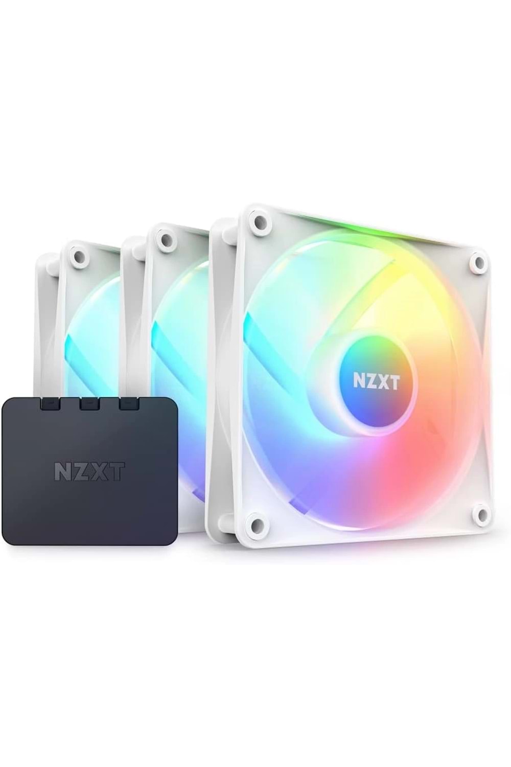 Nzxt Rf-C12Tf-W1 Nzxt F120 Rgb Core White 120 Mm Fan (3'Lü Set)
